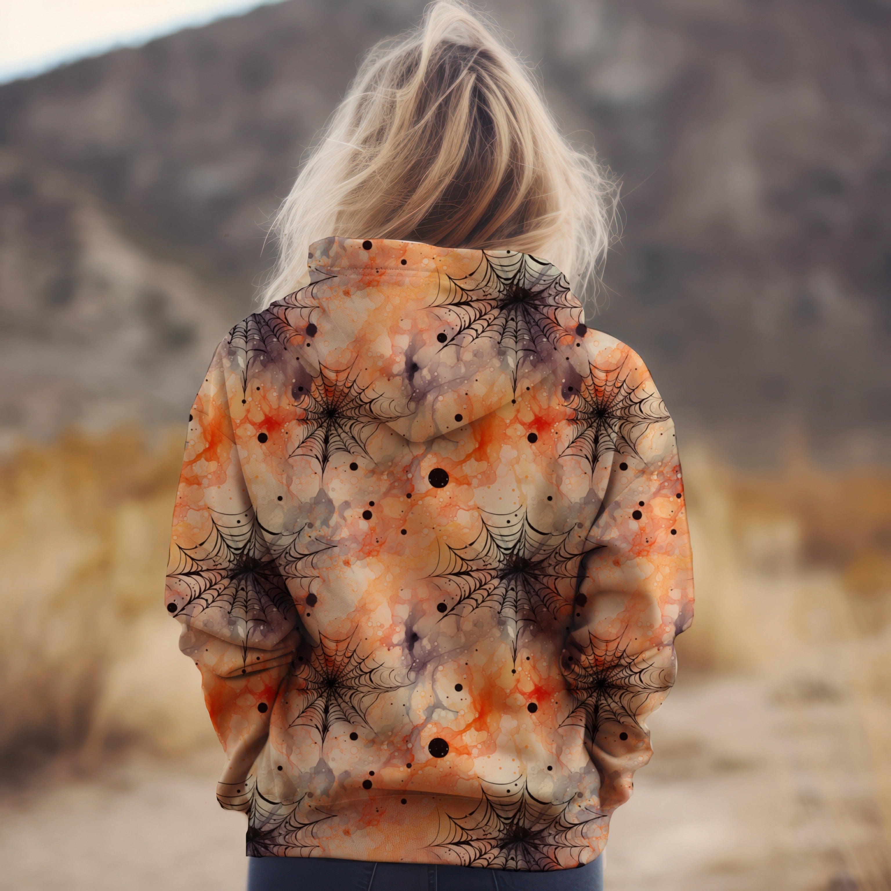 Orange Aquarell Spinnen Halloween Aktuelle Vorbestellung